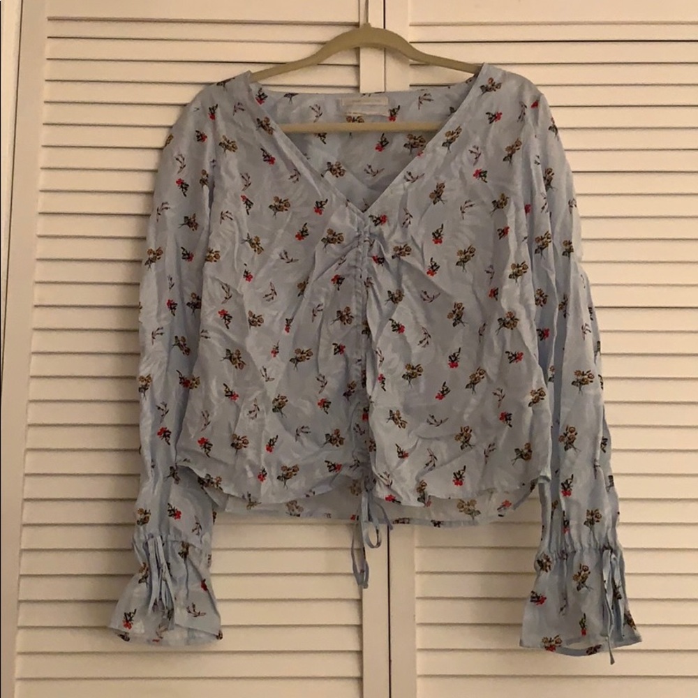 Urban Outfitter Long-Sleeved Cinched Blouse